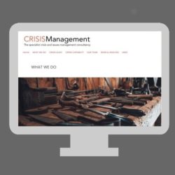 Crisis Management website - designed by Michelle Abadie
